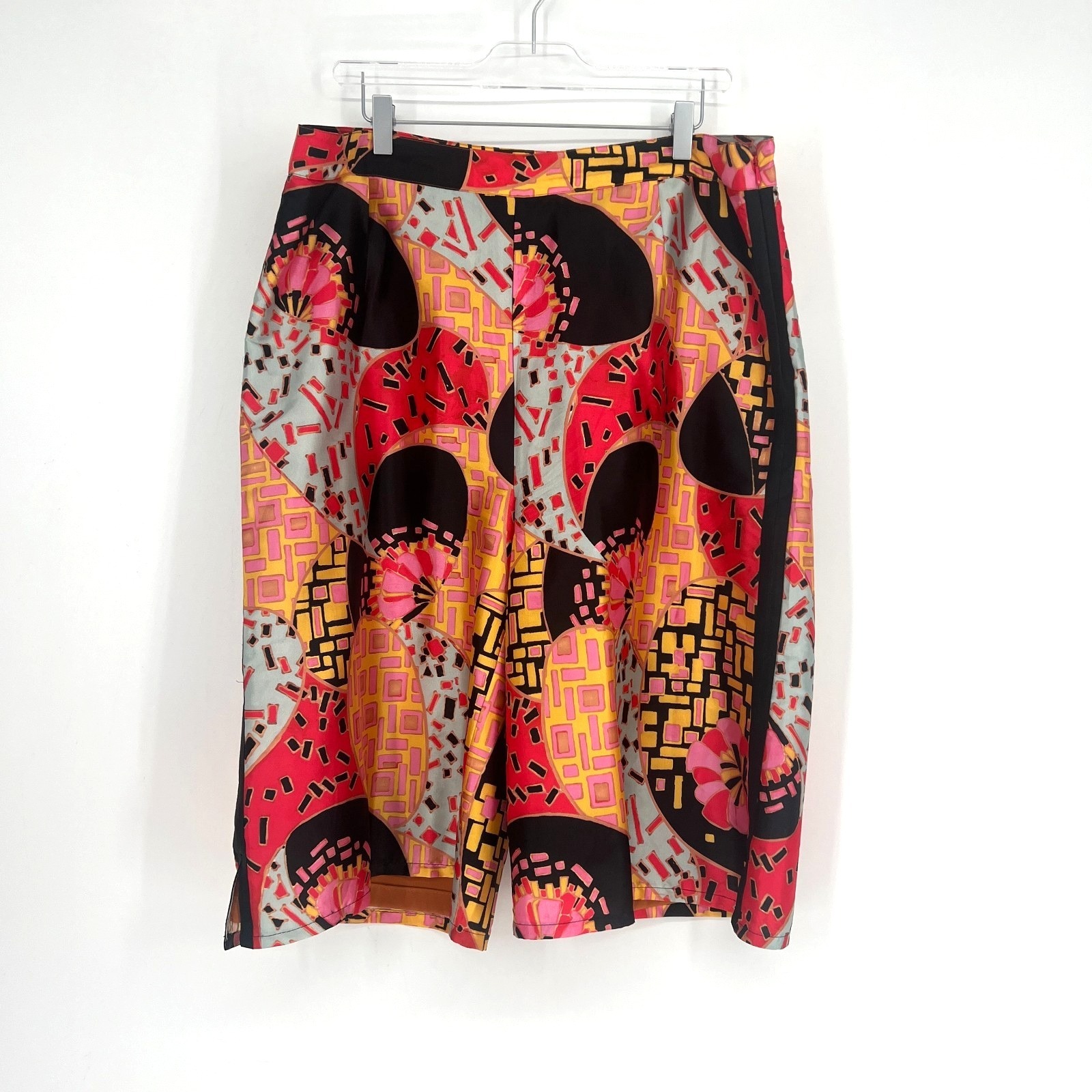 Frances Valentine Shorts Womens 12 Palazzo Artsy Wide Leg Geometric Colorful